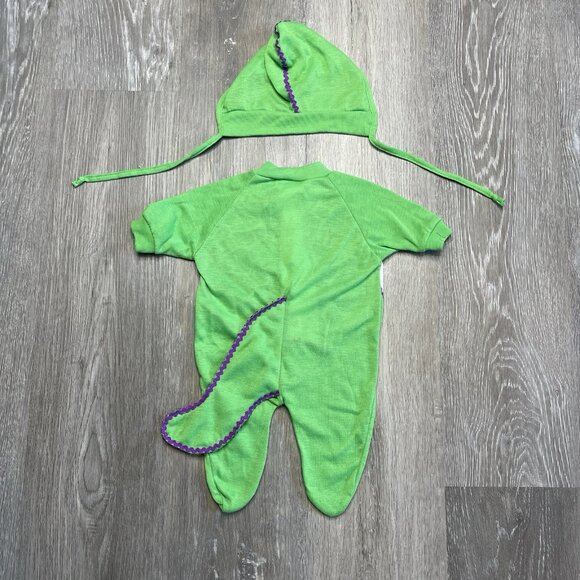 Dr. Denton Vintage One Piece Sleeper Pajamas Dinosaur Little Monster Size S 0-13 - Picture 2 of 13